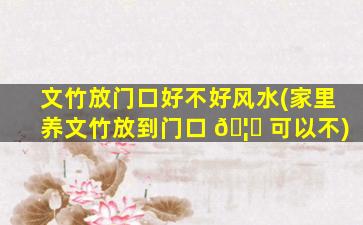 文竹放门口好不好风水(家里养文竹放到门口 🦟 可以不)